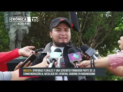 Militancia de Masaya rinde homenaje al General Sandino por su natalicio - Nicaragua