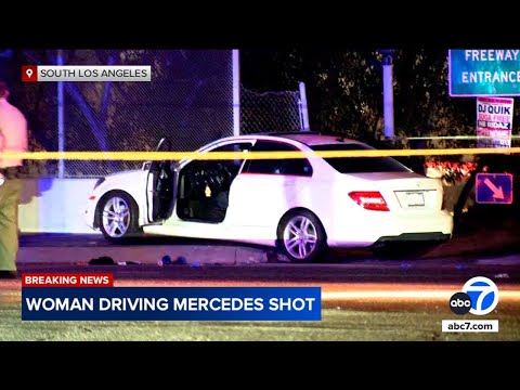 Mercedes-Benz found with multiple bullet holes, woman with several gunshot wounds inside
