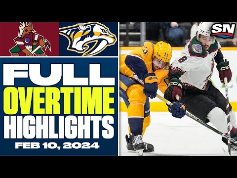 Arizona Coyotes at Nashville Predators | FULL Overtime Highlights - February 10, 2024