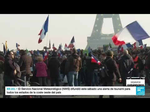Varias protestas contra el pase sanitario se toman Francia este 15 de enero