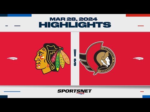 NHL Highlights | Blackhawks vs. Senators - March 28, 2024