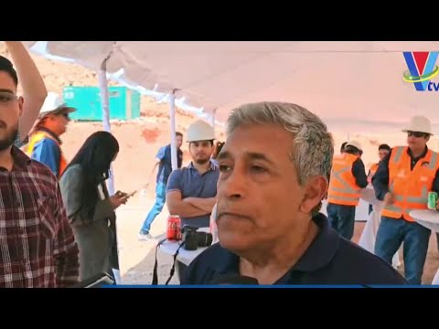 El alcalde Jorge Aranda sufre percance si visita a los trabajos de explosión en la represa San Jose