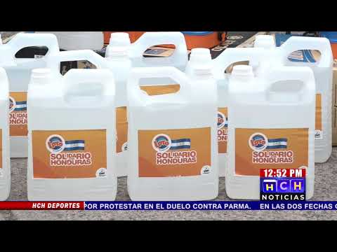 #LOTO dona gran cantidad de producto desinfectante para utilizar en Feria del Agricultor