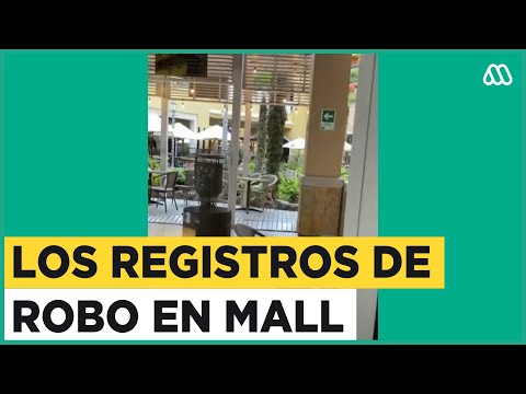 Registros de robo en mall: Banda dejó barricada con fuego al escapar