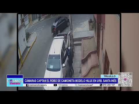 Trujillo: cámaras captan el robo de camioneta en Urb. Santa Inés