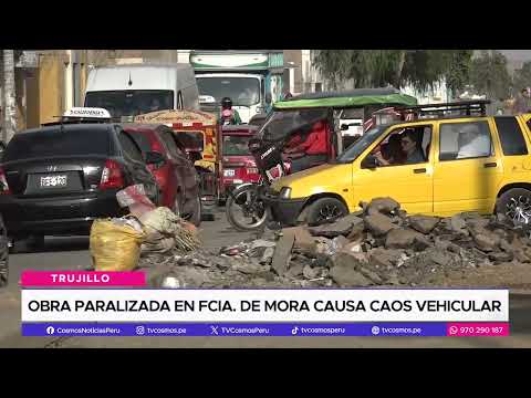 Obra paralizada en Florencia de Mora causa caos vehicular
