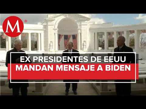 Obama, Bush y Clinton le desean suerte a Biden