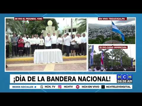 ¡Viva Honduras! La ciudad de El Progreso rinde homenaje a nuestro pabellón nacional
