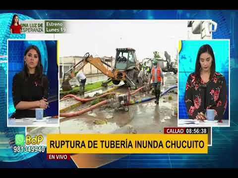 Callao: ruptura de tubería inunda calles en la zona de Chucuito