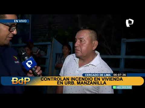 Cercado de Lima: controlan incendio en inmueble de la urbanización Manzanilla