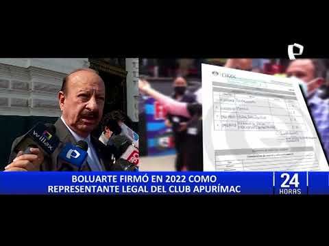 Jorge Muñoz confirma que Dina Boluarte envió oficios firmados como presidenta del Club Apurímac