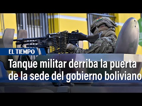 Bolivia: Vehículo militar blindado embiste puerta del palacio presidencial | El Tiempo