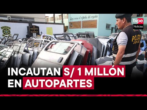 Cercado de Lima: PNP incauta S/ 1 millón en autopartes de vehículos robados