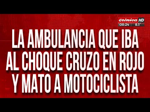 Accidente en Palermo: la ambulancia que iba al rescate chocó y mató a motociclista