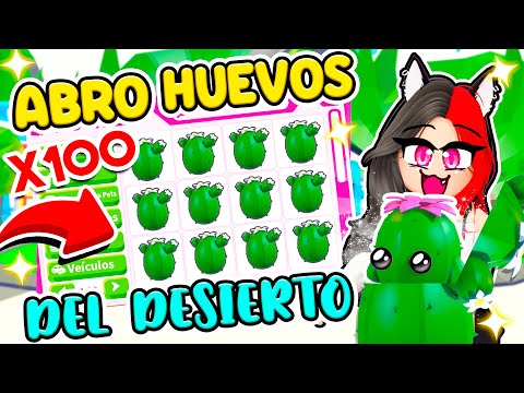 *NUEVO* ABRIENDO 100 HUEVOS *DE DESIERTO* y HACIENDO *NEON* LAS LEGENDARIAS en ADOPT ME (ROBLOX)