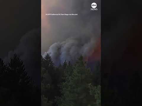 Timelapse of wildfire in Butte county, California