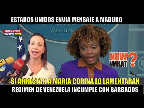 Si arrestan a MARIA CORINA EEUU va a responer contra el REGIMEN de VENEZUELA