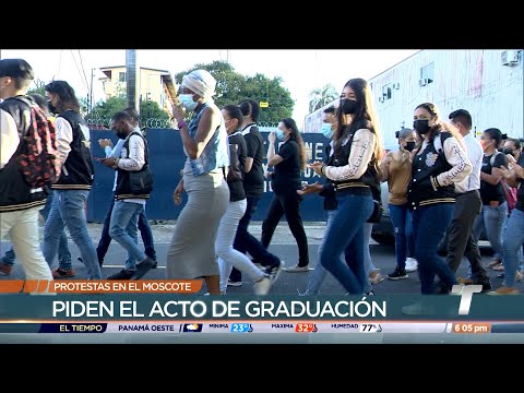 Estudiantes del Instituto José Dolores Moscote exigen acto de graduación