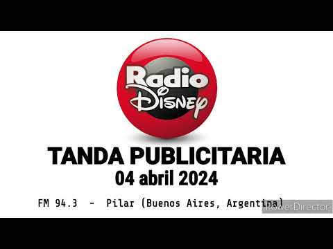 Tanda Publicitaria (Radio Disney) (FM 94.3 - Argentina) (04 abril 2024) (2)