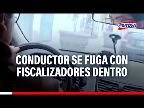 Conductor se fuga con fiscalizadores dentro de su vehículo en el Cercado de Lima