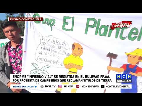 Campesinos llegan a Tegucigalpa para reclamar títulos de tierra ante la CSJ