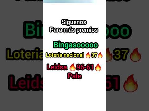 bingasooo pale 96-61 leidsa y en la lotería nacional 37 felicidades para todos los ganadores #mago