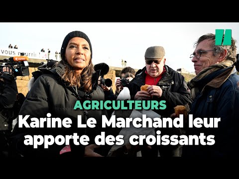 Karine Le Marchand n’a pas apporté que son soutien aux agriculteurs sur l’A4
