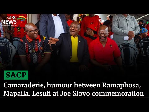 SACP | Camaraderie, humour between Ramaphosa, Mapaila, Lesufi at Joe Slovo commemoration