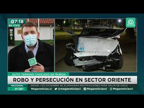 Persecución policial terminó con grave accidente en Ñuñoa