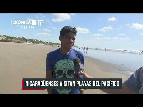 Familias aprovechan feriado para refrescarse en Pochomil y Masachapa - Nicaragua