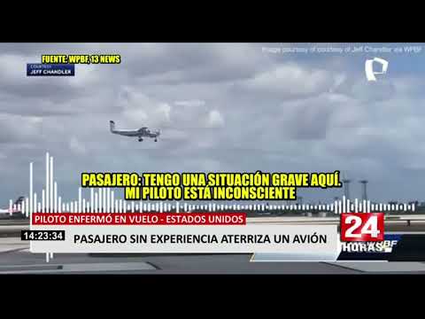 EEUU: Pasajero aterriza avión, luego que piloto se enfermara durante vuelo