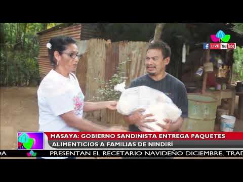 Gobierno Sandinista entrega paquetes alimenticios a familias de Nindirí