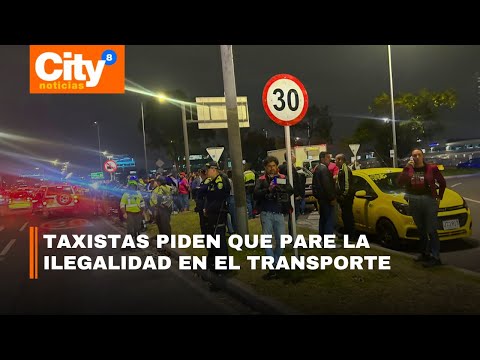 Colapsó la movilidad sobre la calle 26 por guerra entre taxistas y conductores de Apps | CityTv