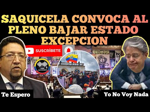 PRESIDENTE ASAMBLEA VIRGILIO SAQUICELA CONVOCA PLENO PARA DEROGAR ESTADO EXC3.PCI0N DE LASSO RFE TV