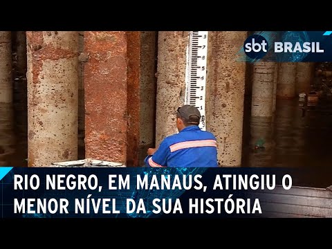 Seca histórica no Amazonas afeta quase 770 mil pessoas | SBT Brasil (04/10/24)