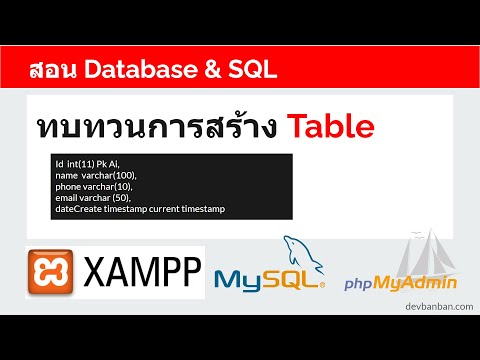 สอน-Database-&-SQL-ทบทวนการสร้