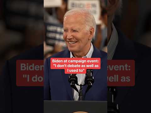 Biden at campaign event: I don't debate as well as I used to #shorts