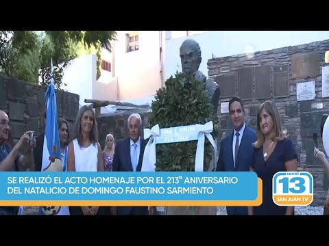 Se realizó el acto homenaje por el 213° Aniversario del Natalicio de Domingo Faustino Sarmiento
