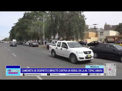 Trujillo: Camioneta se despistó e impactó contra un árbol en la avenida Túpac Amaru