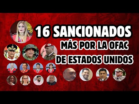 EEUU sanciona a 16 nuevos funcionarios del régimen chavista de Venezuela