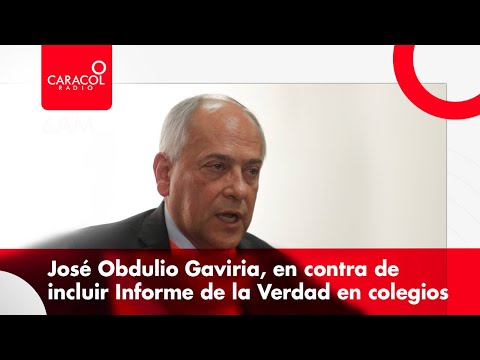 José Obdulio Gaviria, en contra de incluir Informe de la Verdad en colegios