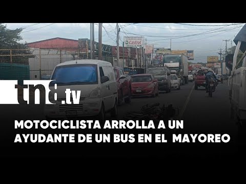 Ayudante de bus arrollado por motociclista en Managua