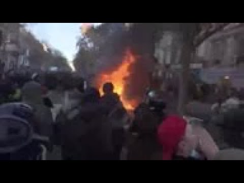 Clashes at protest over security police bill