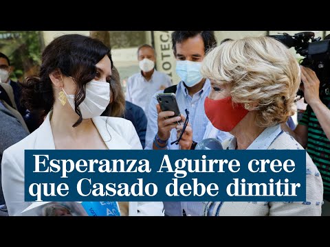 Esperanza Aguirre ve imprescindible que Feijóo tome las riendas del PP