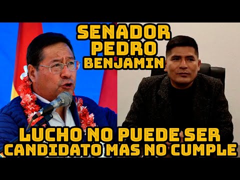 SENADOR PEDRO BENJAMIN DICE PRESIDENTE ARCE NO PUEDE SER CANDIDATO DEL MAS-IPSP NO CUMPLE REQUISITOS