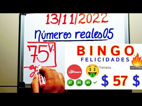 BINGO  57  PREMIO MAYOR lotería PRIMERA de HOY/NÚMEROS para GANAR la LOTERÍAS HOY DOMINGO 13/11/22