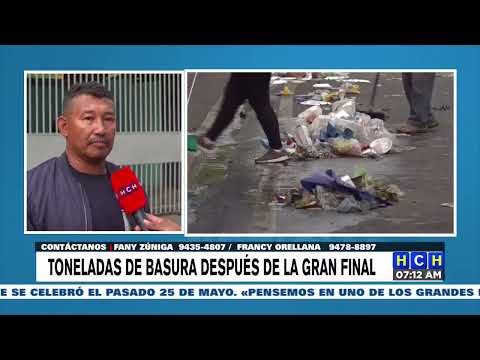 ¡Como siempre! Toneladas de basura luego de la gran final del fútbol hondureño