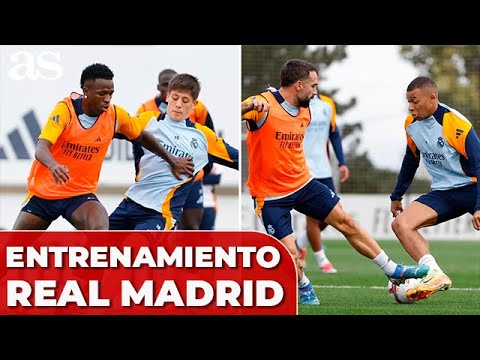 ENTRENAMIENTO del REAL MADRID previo al PARTIDO de LIGA contra el ESPANYOL