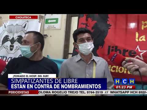 Colectivos de LIBRE en Choluteca protestan contra nombramientos para miembros de otros partidos