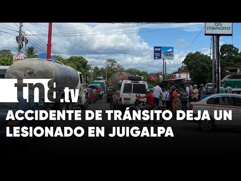 Choque entre moto y vendedor ambulante en Juigalpa, Chontales - Nicaragua